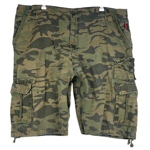 Ecko Unltd. Cargo Shorts Mens 40 Camouflage Ripstop Cotton Utility Casual